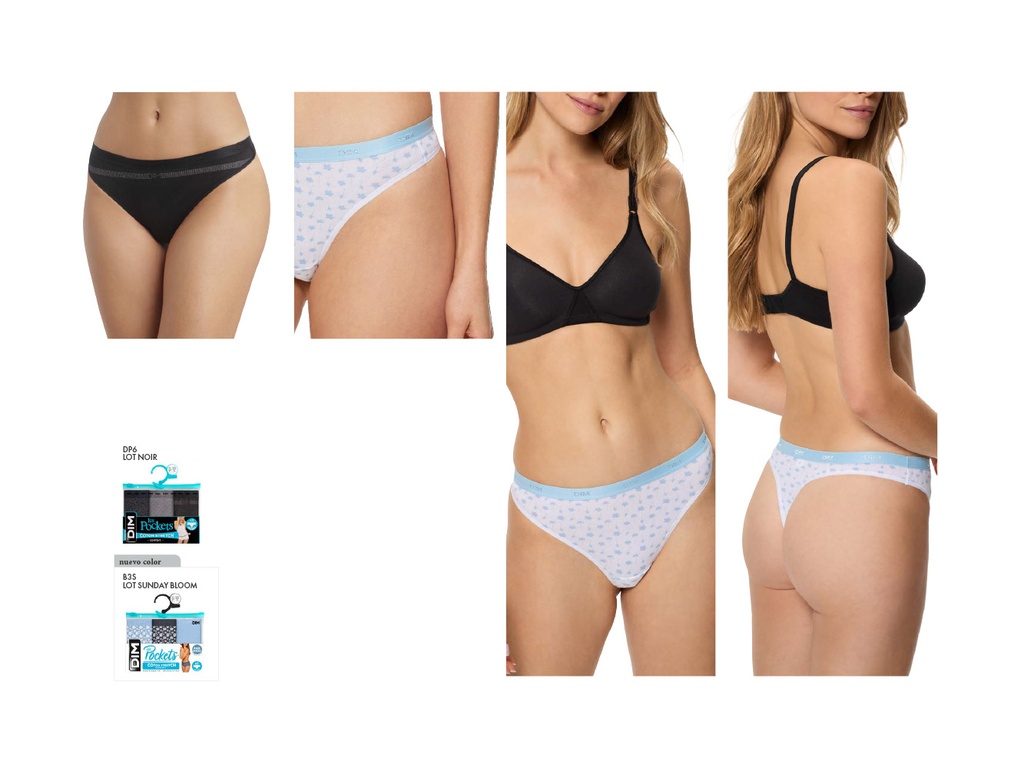 Braga tanga Dim 4C19 pack 3 ud.