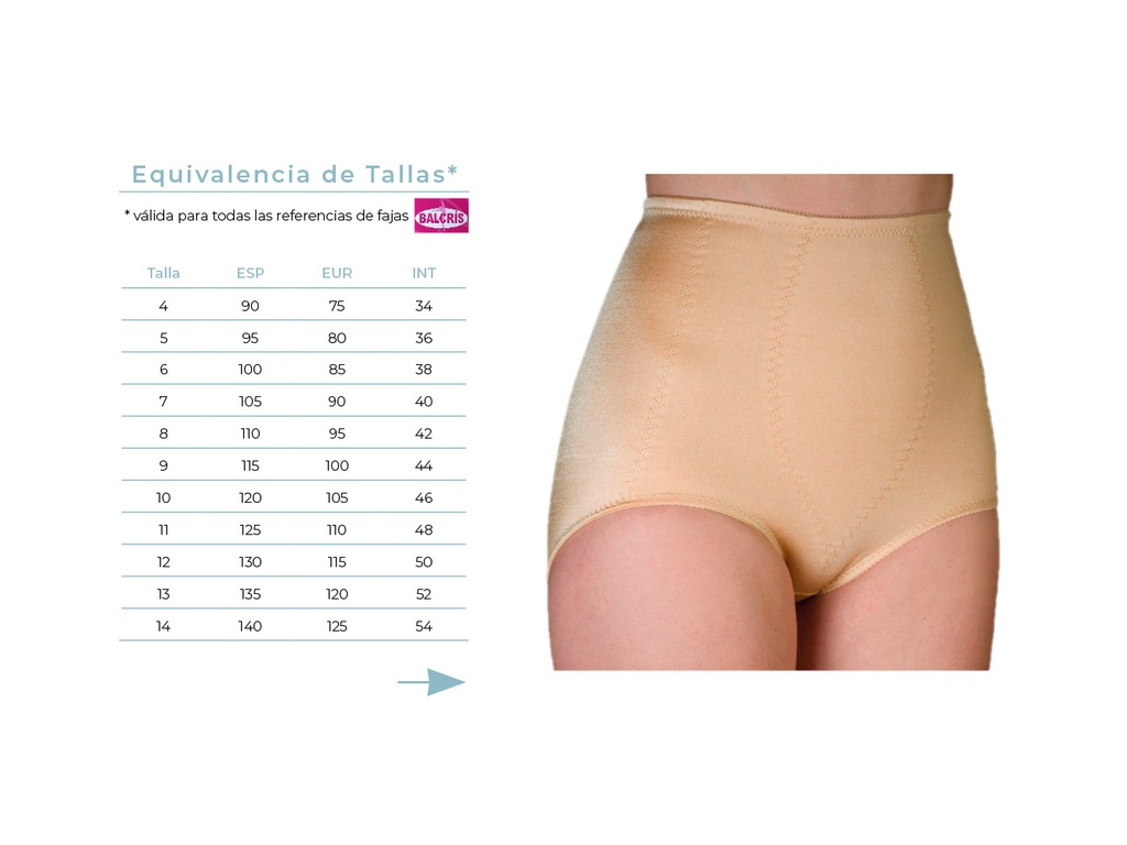 Faja braga fuerte reforzada Balcris articulo 712