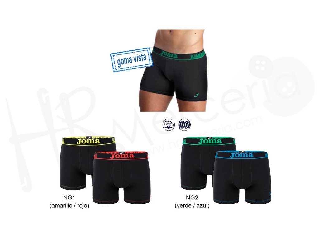 Boxer Cro liso JS102015 Pack-2 ud. Joma