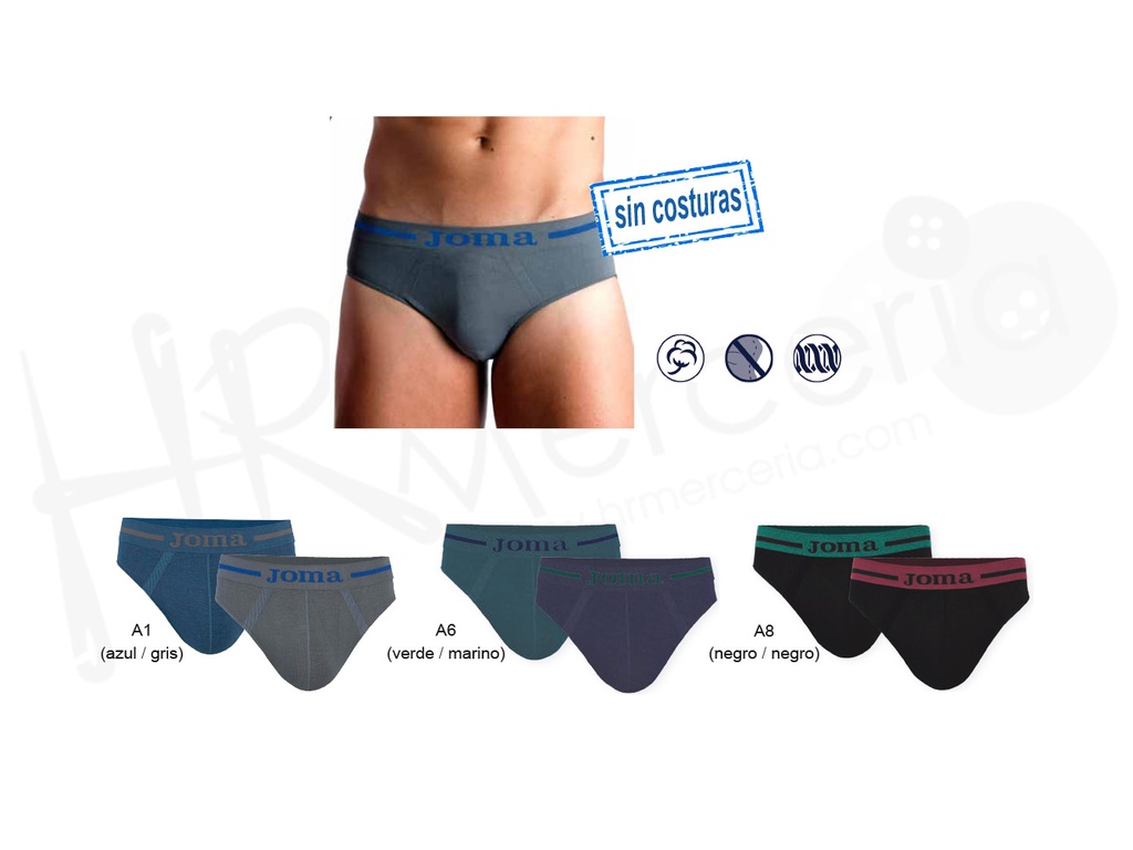 Slip Cro s/costuras JS8101S Pack-2 ud. Joma