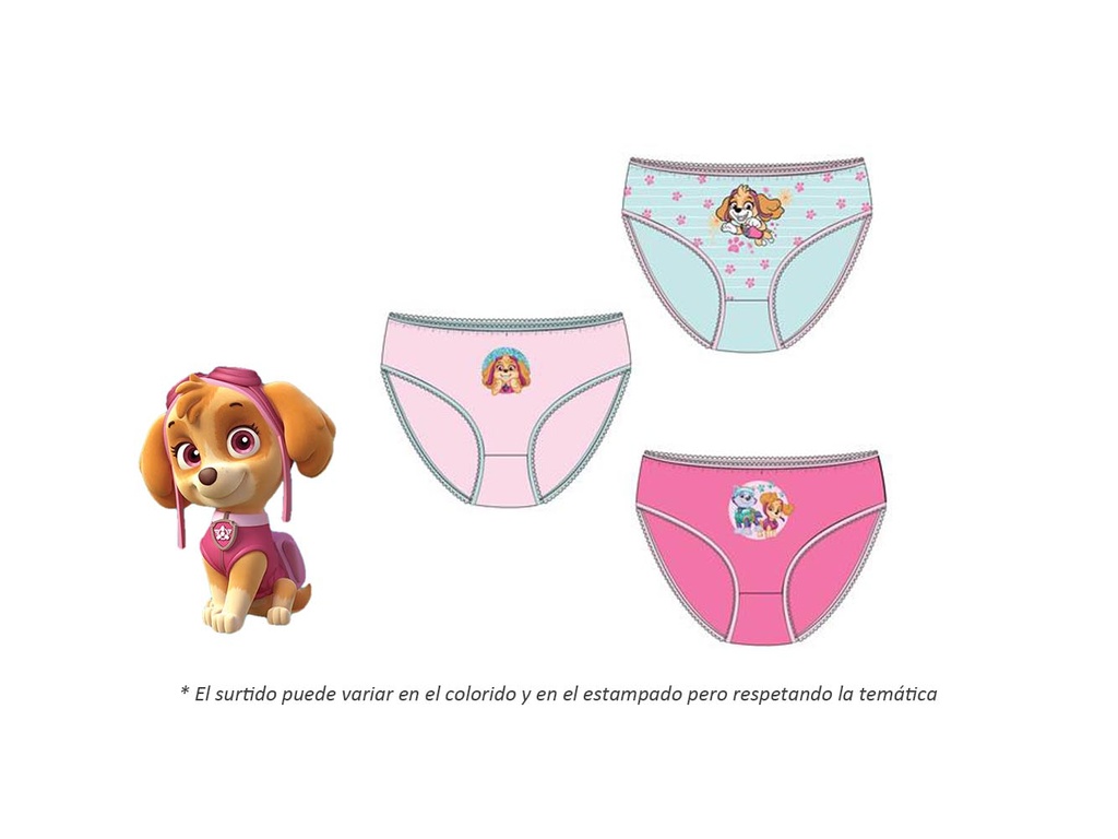 Pack 3-braguitas Paw patrol TXER3064