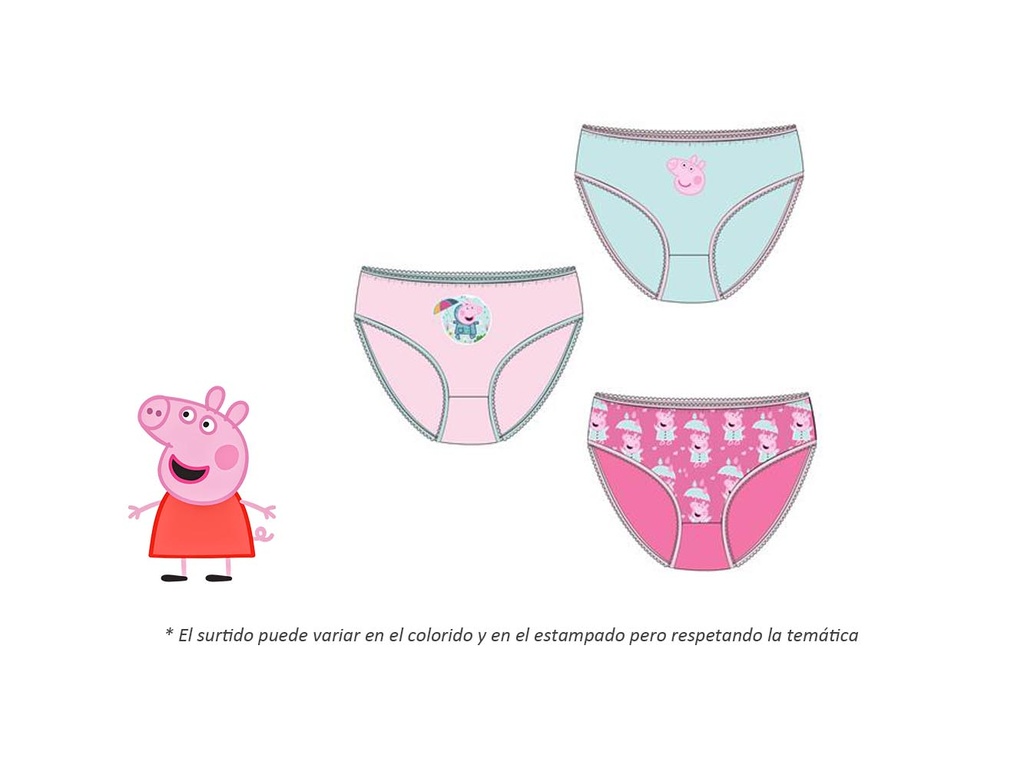 Pack 3-braguitas Peppa pig TX-HQ3097