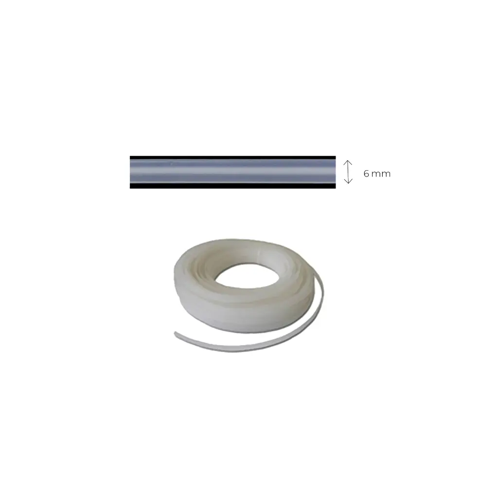 Cinta ballena transparente silicona pza 50 mts