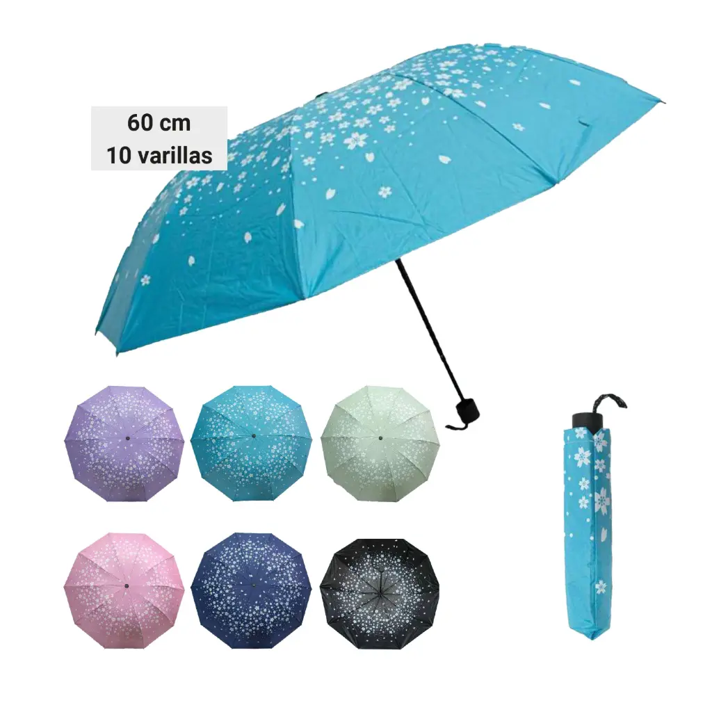 Paraguas plegable estampado 8214
