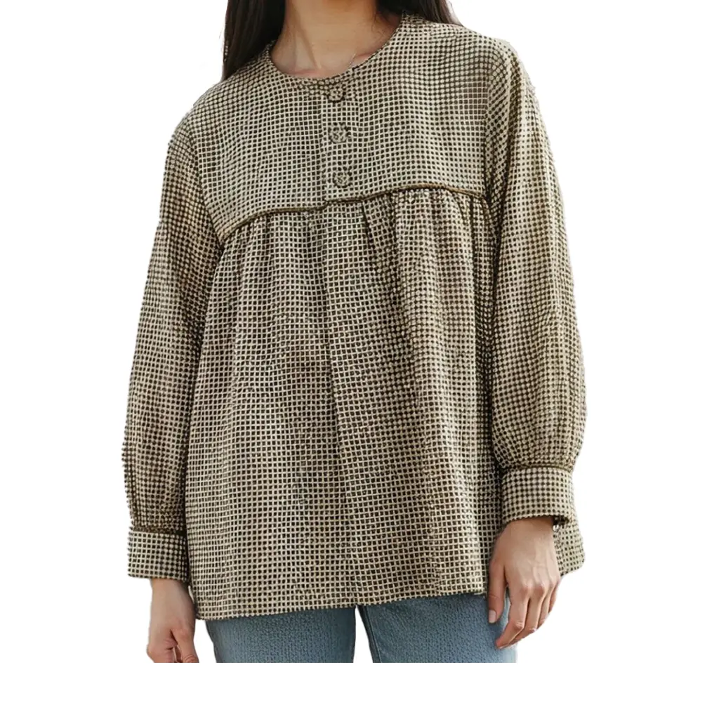Bluson fallero cuadro marron