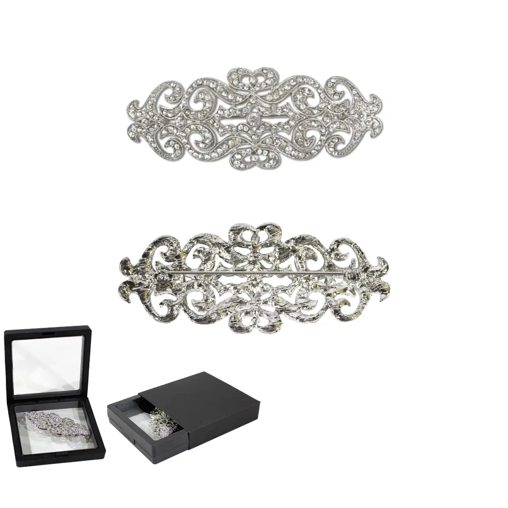 Broche mantilla strass 19810