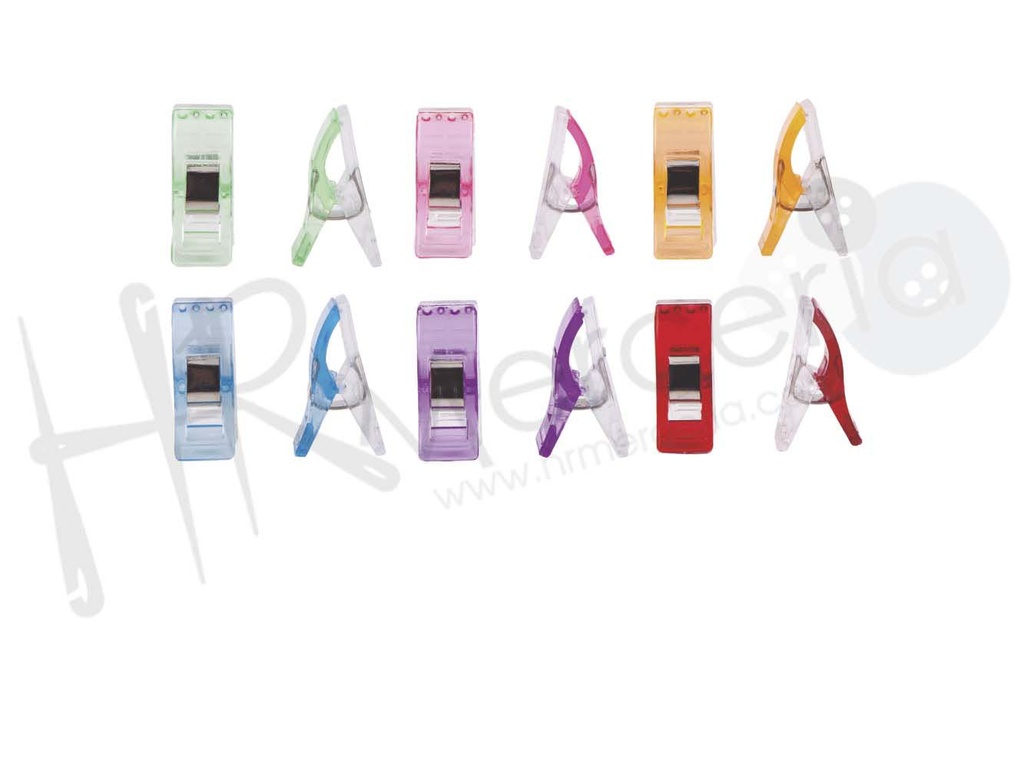 Pinza clip de plastico Pack 40 ud.