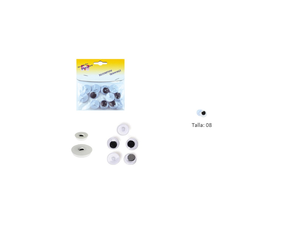 Ojos de coser 8 mm FR4001 Pack 144 ud.