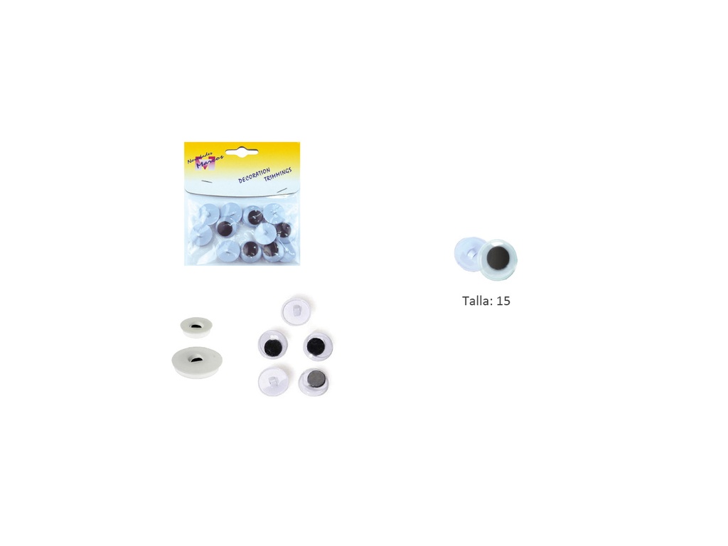 Ojos de coser 15 mm FR4004 Pack 72 ud.