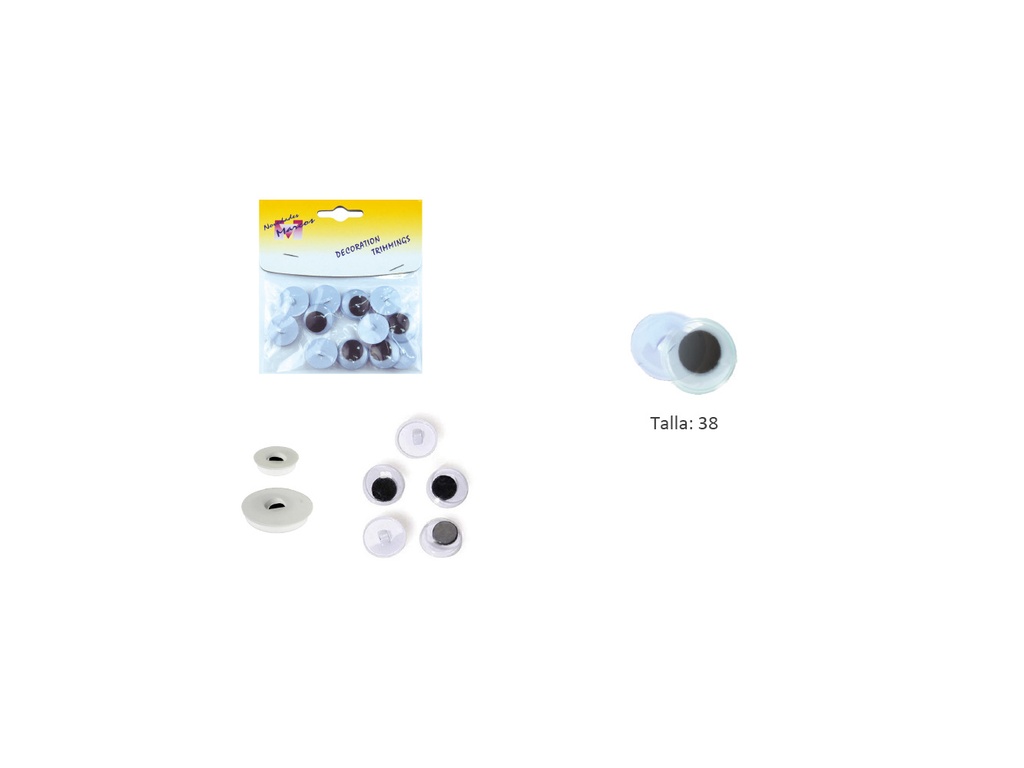 Ojos de coser 38 mm FR4005 Pack 72 ud.