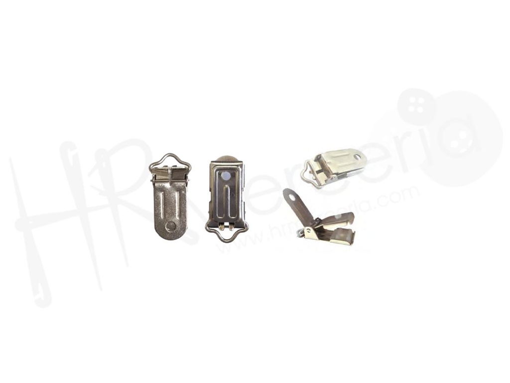 Pinza niquel con agujero 18 mm FR5023 30 pz
