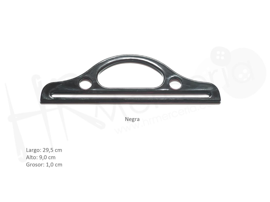 Asa negra lateral oval negra