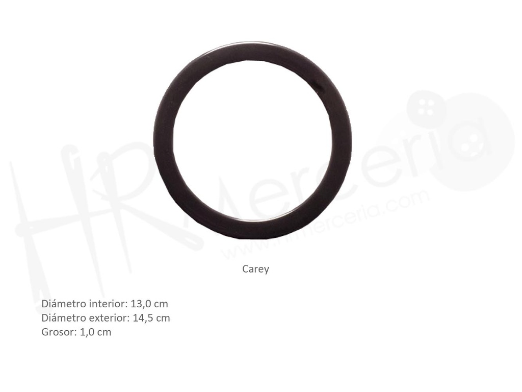 Asa redonda 13 cm carey