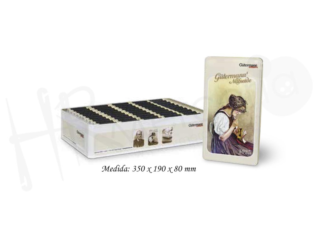 Caja laton 100 m Guter. 180 bobinas negro