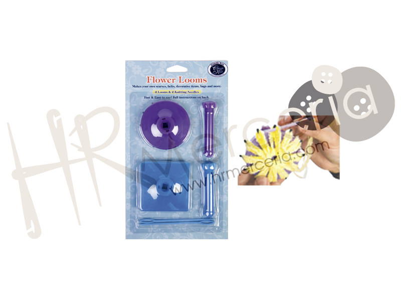 Telar para flores redondo y cuadrado de 6,5 cm