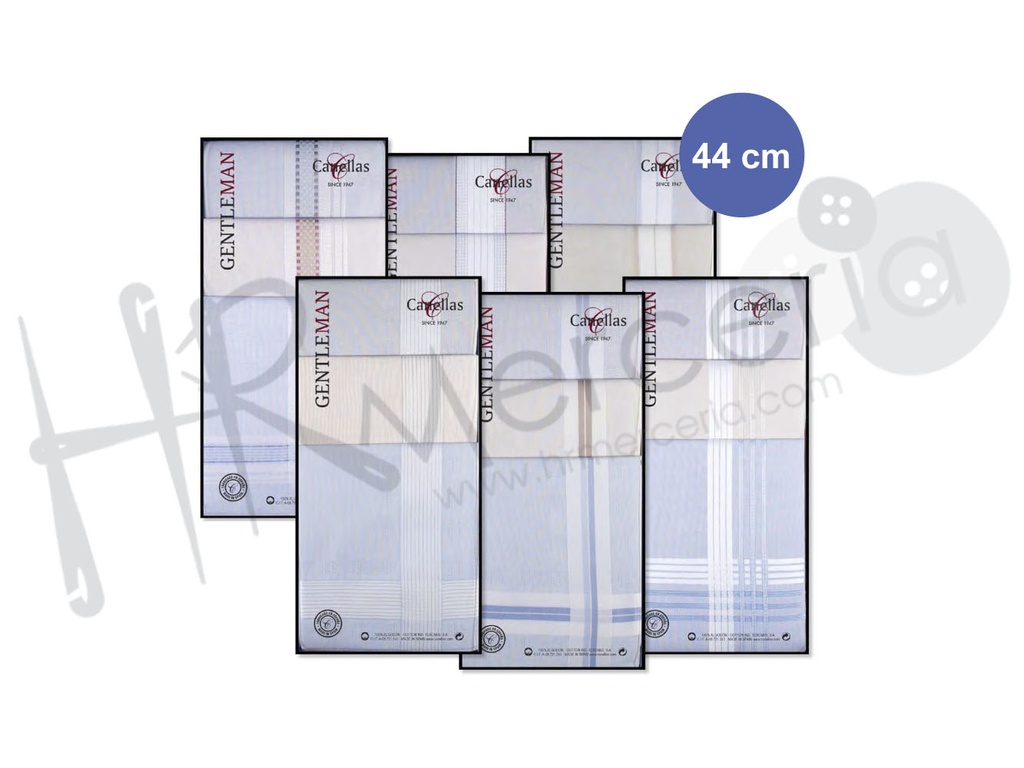 Pañuelo Cro.saten fondo color alg. pack 6 pz.