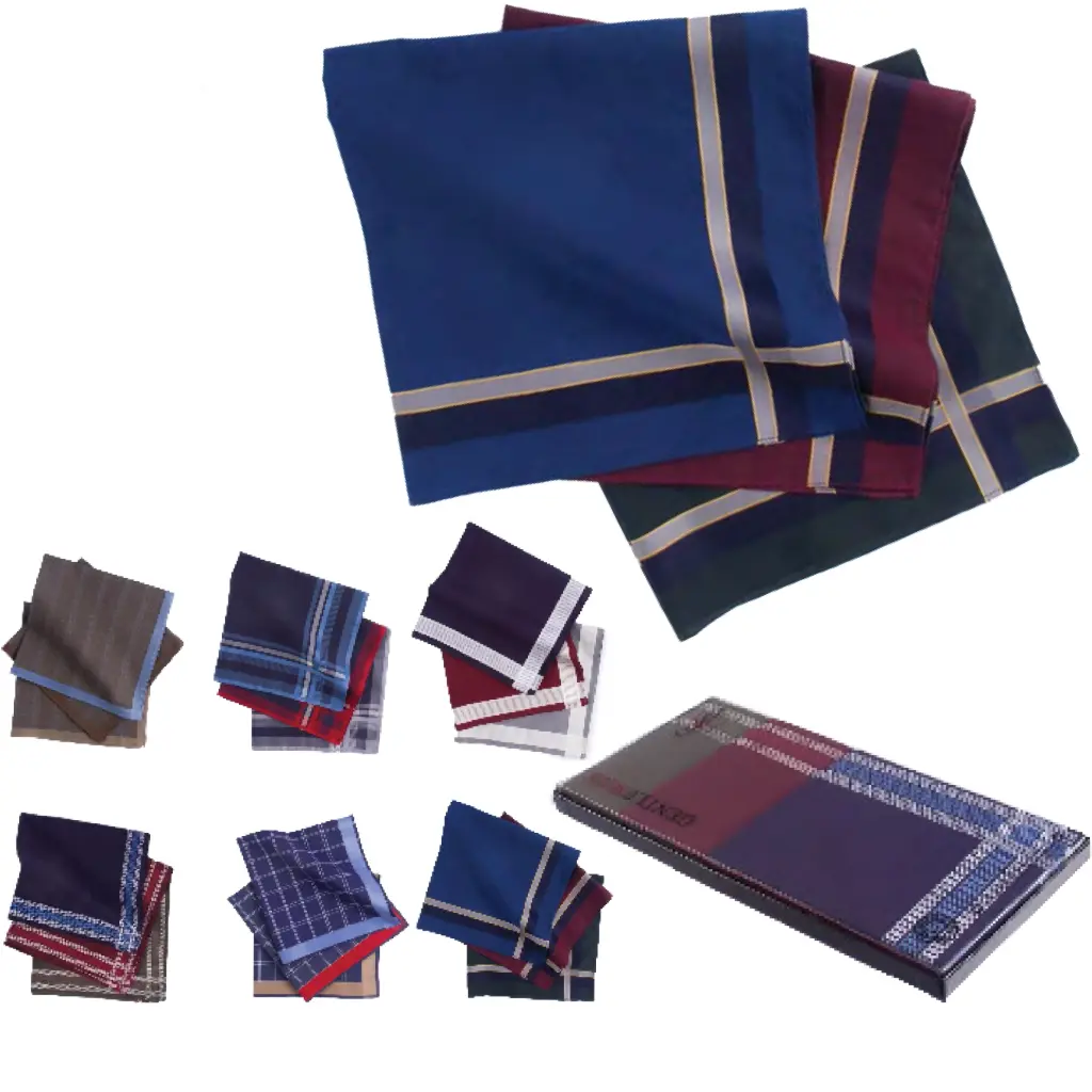 Pañuelo Cro. fondo color Gentleman pack 6 pz