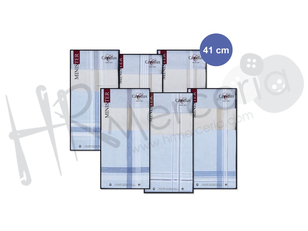 Pañuelo Cro.saten fondo color pack 6 pz.