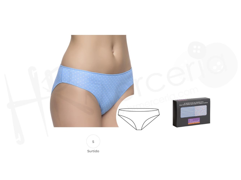 Braga bikini estampada 680 Naiara Pack 2 pz.