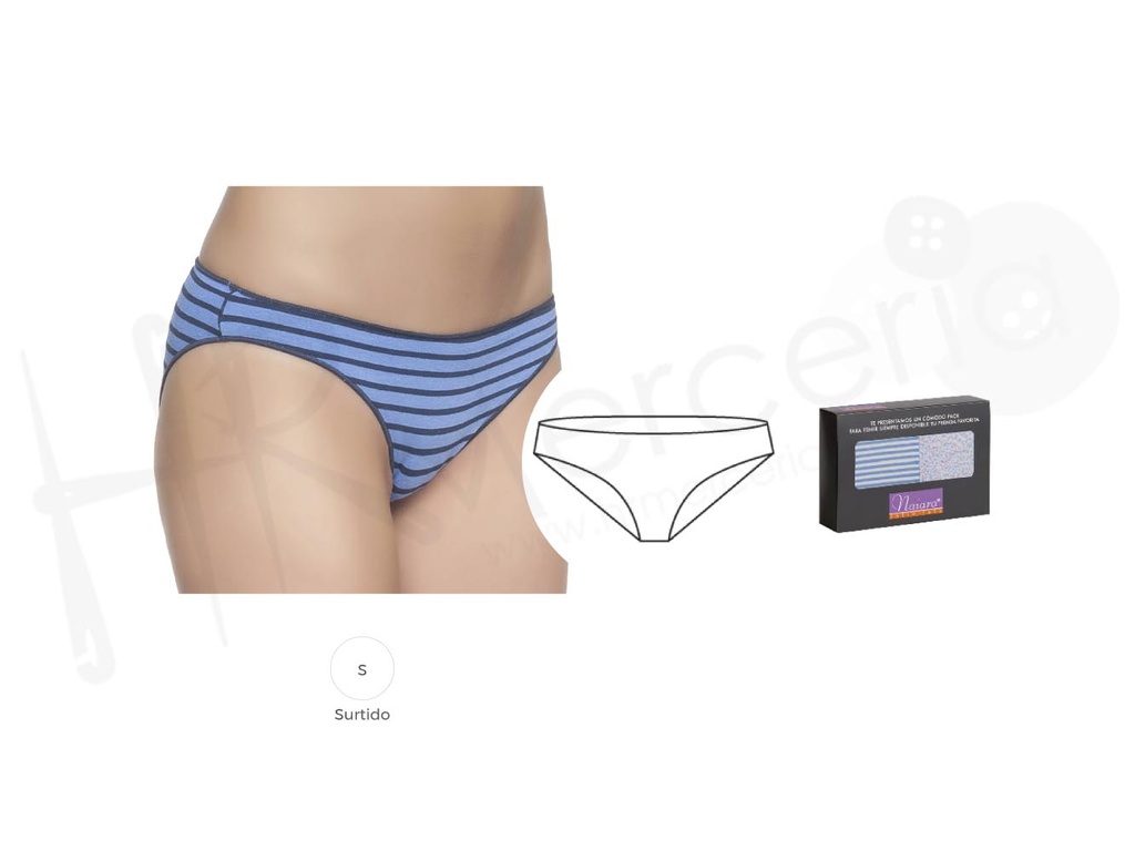 Braga bikini poliamida estampada 980 Naiara Pack 2 pz.