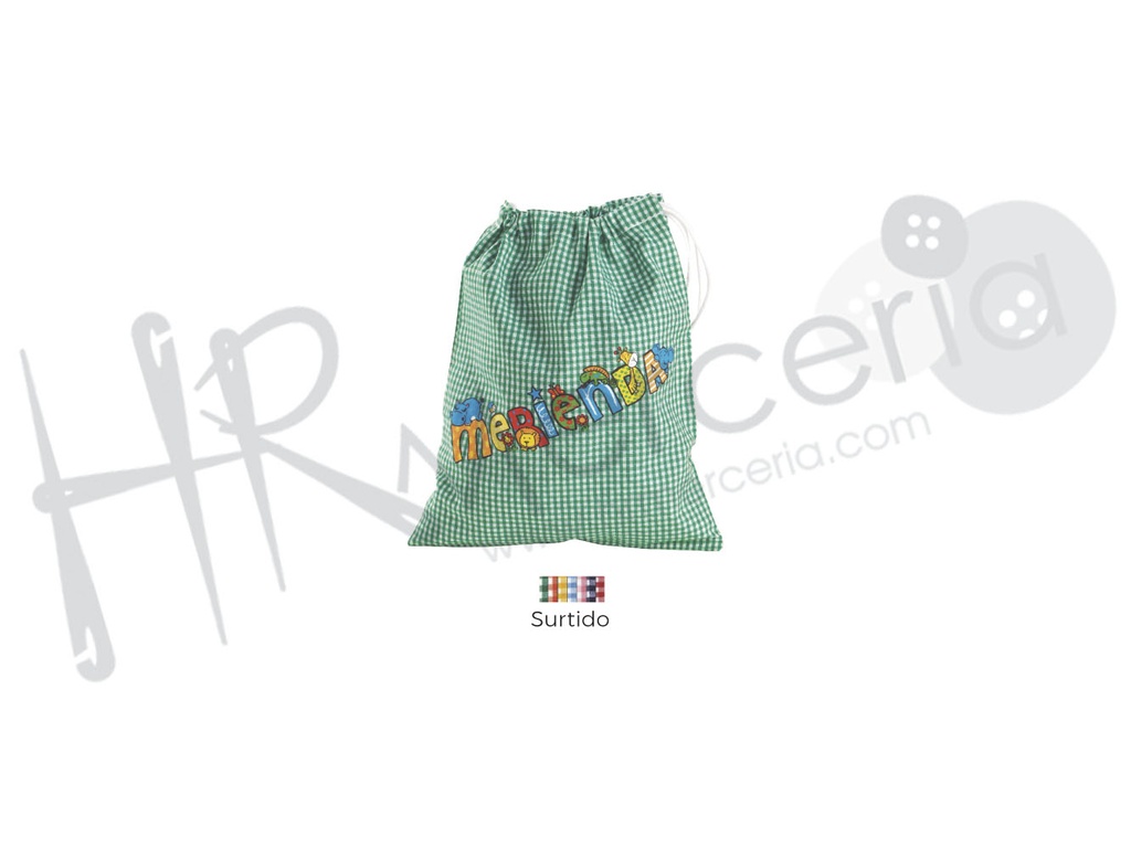 Bolsa merienda vichy Pack 6 unid surtidas