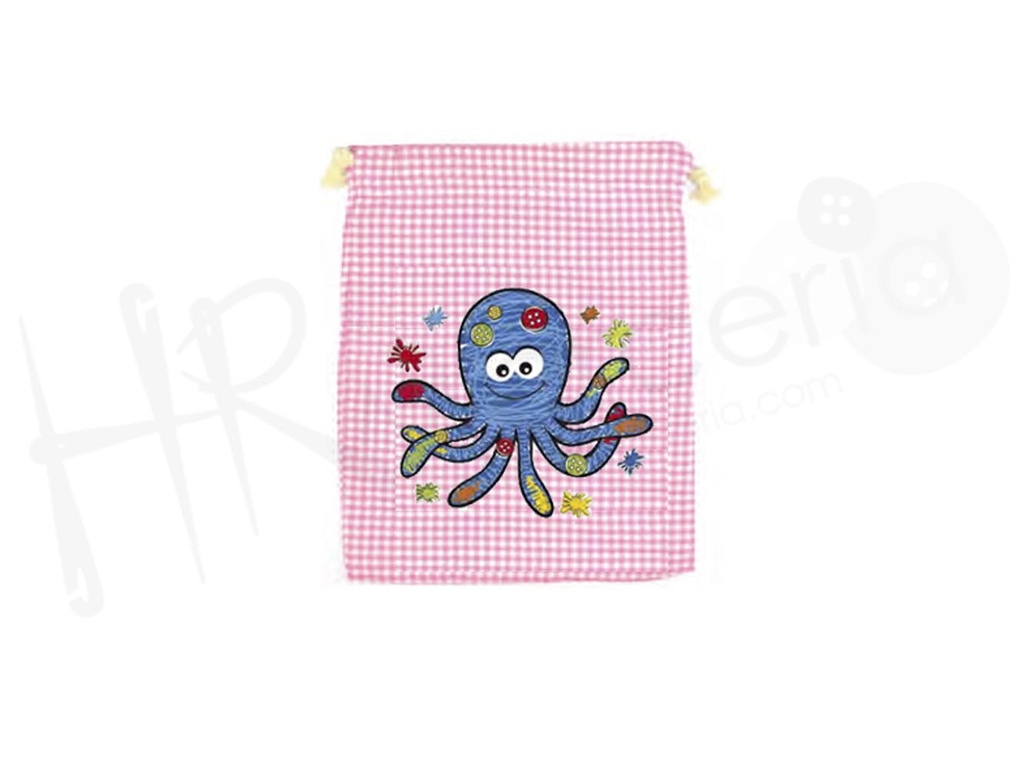 Bolsa merienda vichy pulpo BL0106 