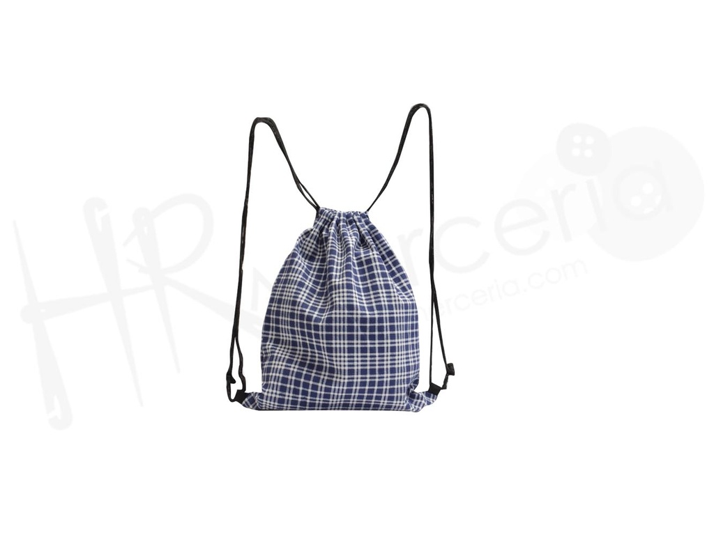 Mochila fallera cuadro azul