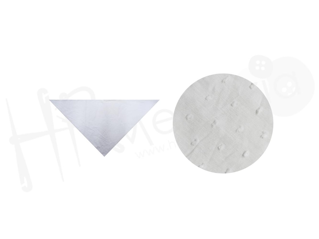 Pañuelo cuadrado blanco plumeti 
