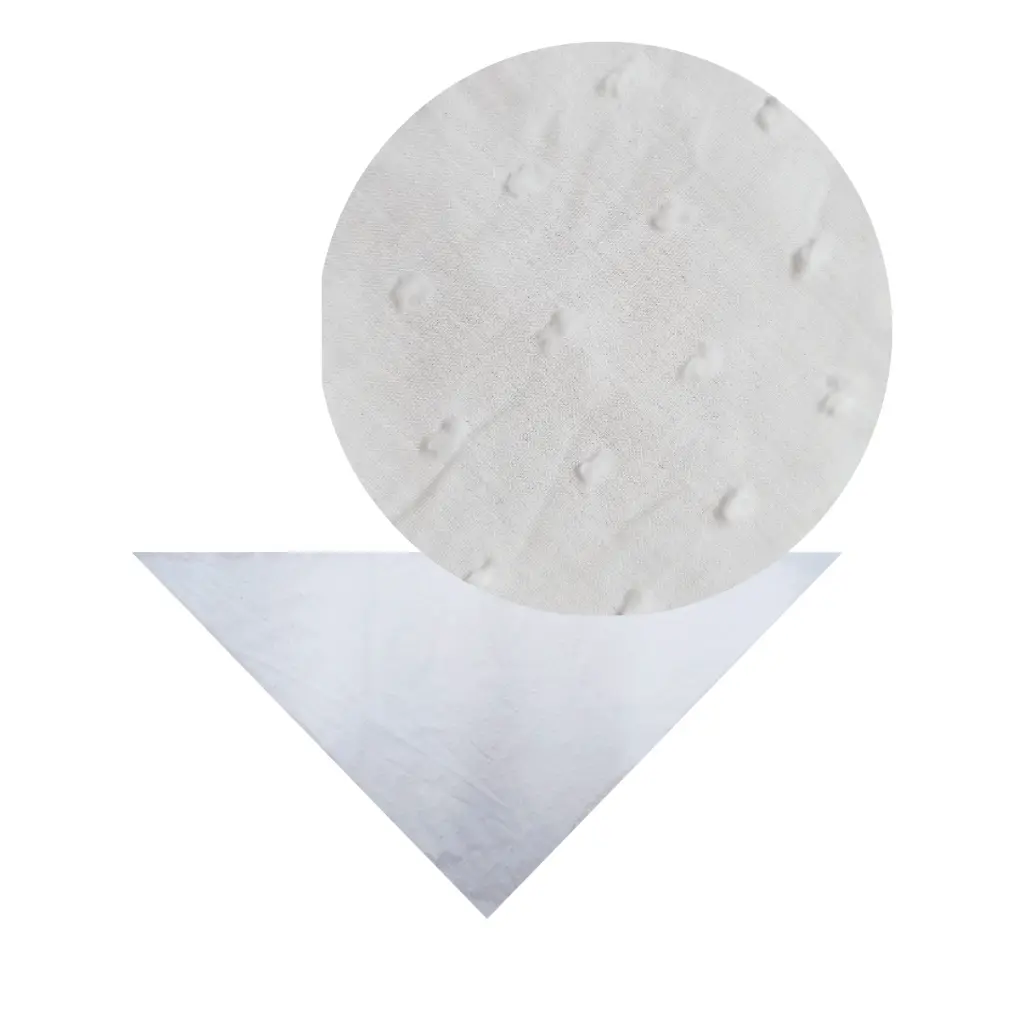 Pañuelo cuadrado blanco plumeti 