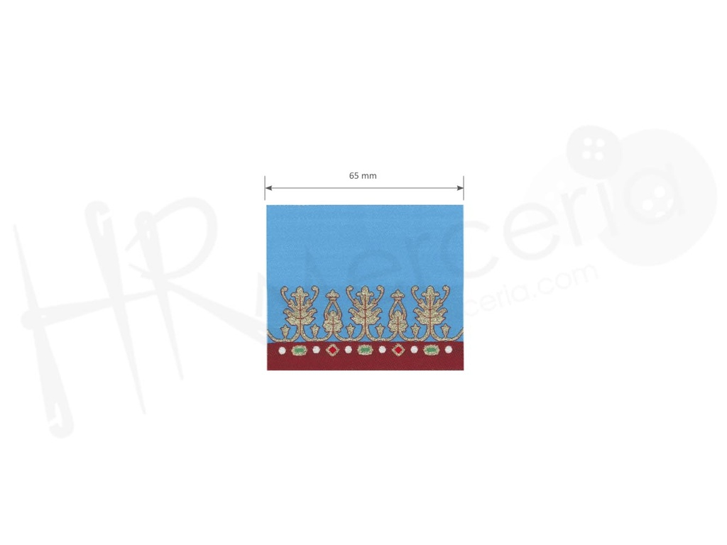 Etiqueta banda fallera 65x62mm 723 Pack 5 ud.