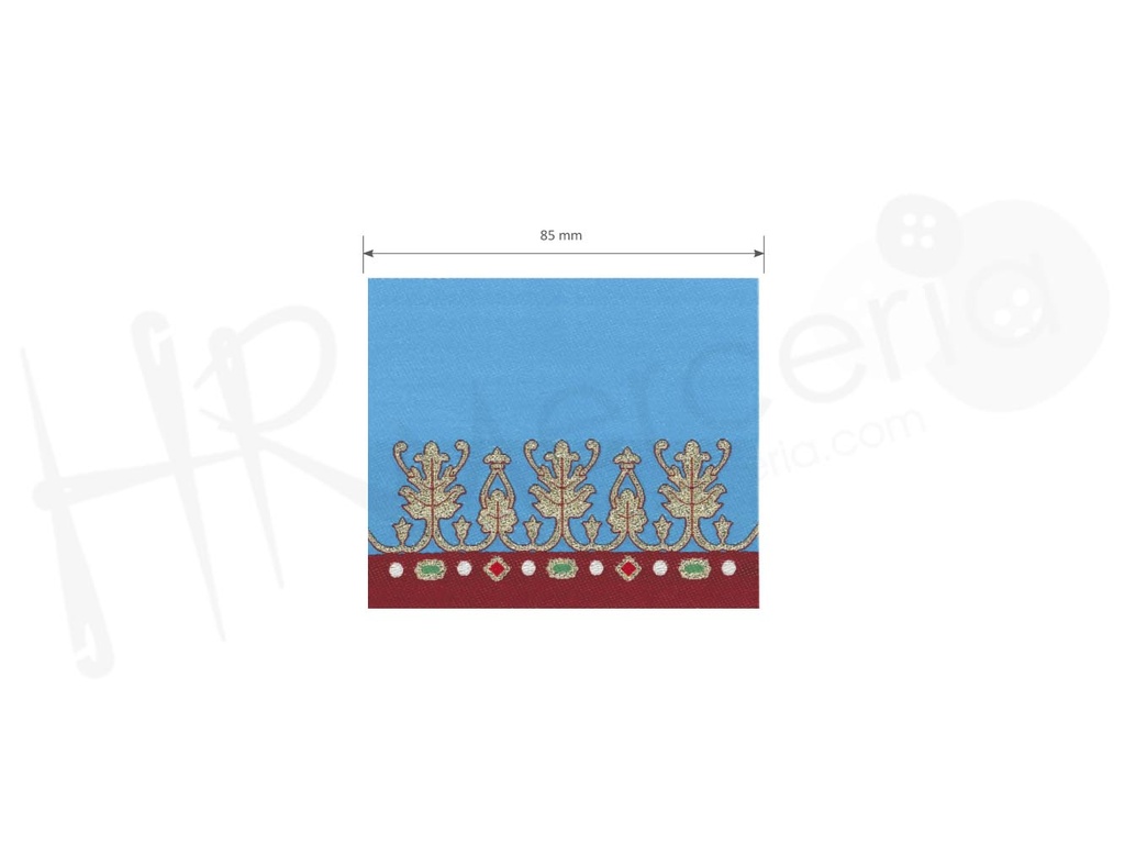 Etiqueta banda fallera 85x82mm 723 Pack 5 ud.