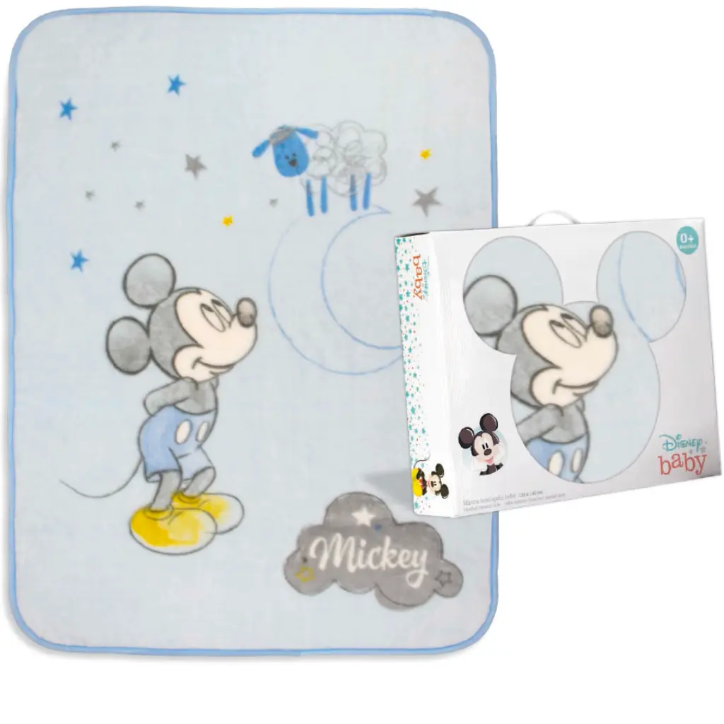 Manta cuna terciopelo Mickey MMK