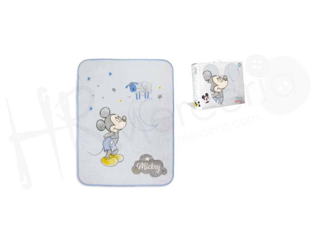 Manta cuna terciopelo Mickey MMK