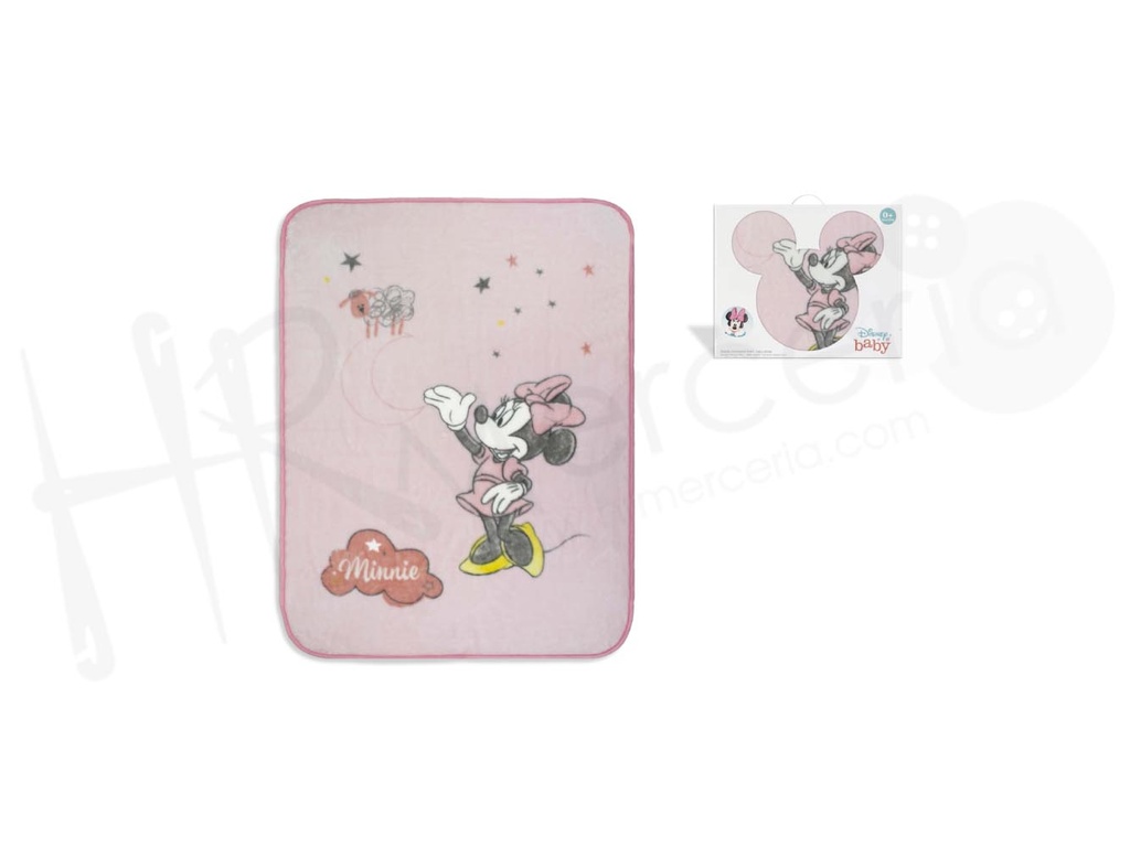 Manta cuna terciopelo Minnie MMN