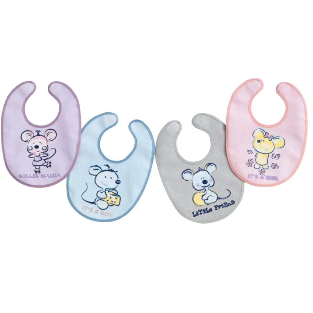 Babero rizo 20X30 velcro 130 pack 12 pz