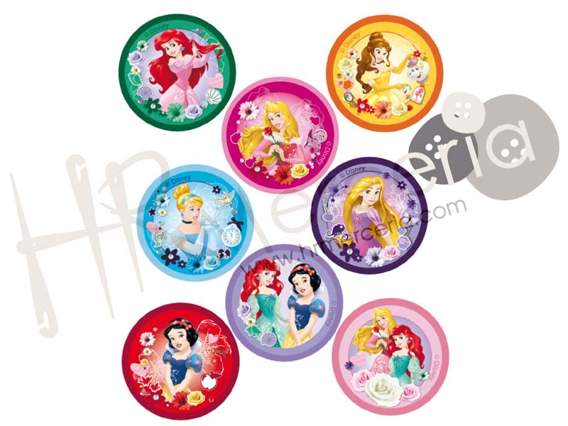 Termoadhesivos estampado 6745 princesas 24 pz.