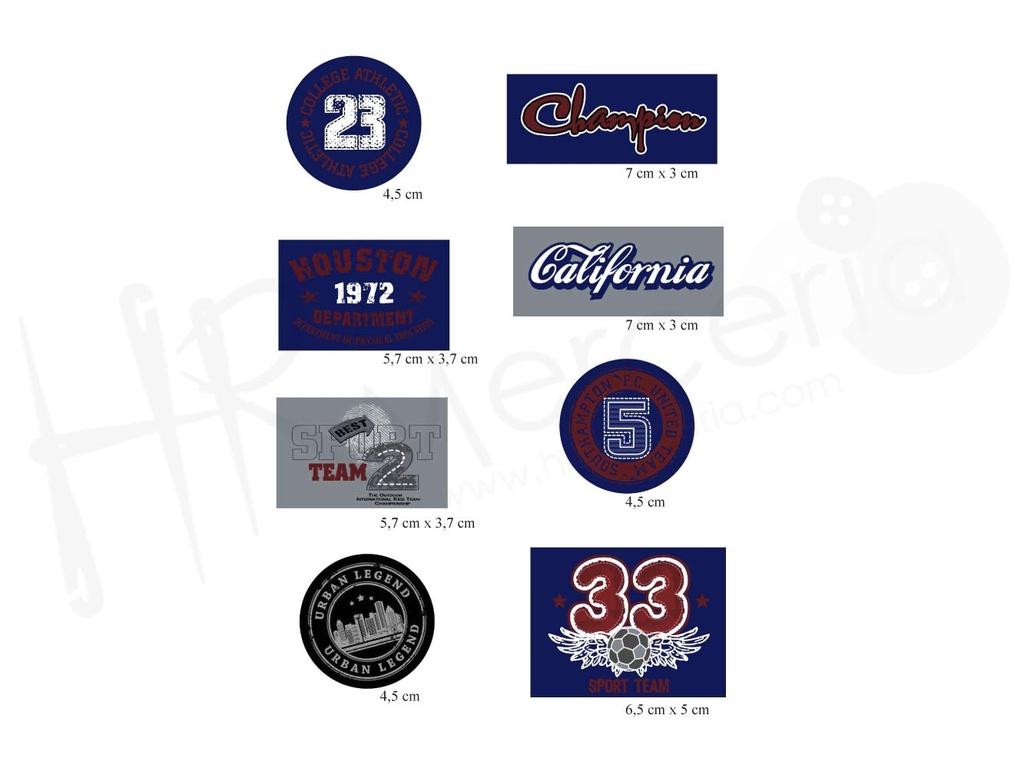 Termoadhesivos serigrafiados 6425 pack 40 pz