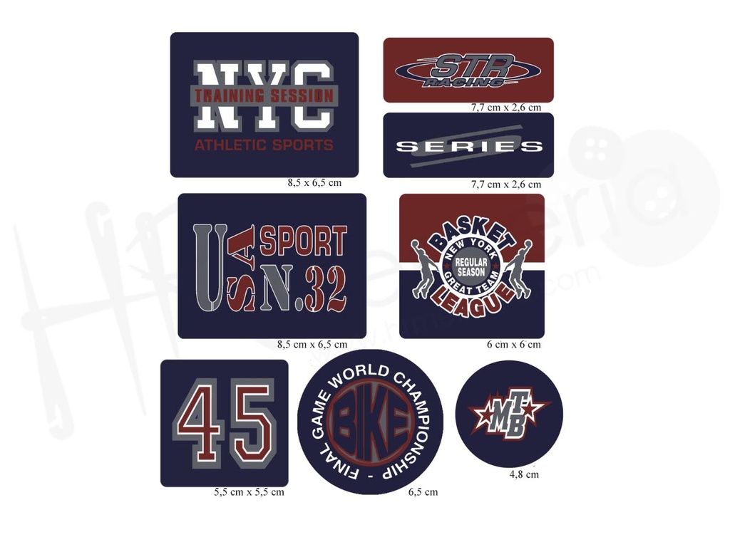 Termoadhesivos serigrafiados 6403 pack 40 pz