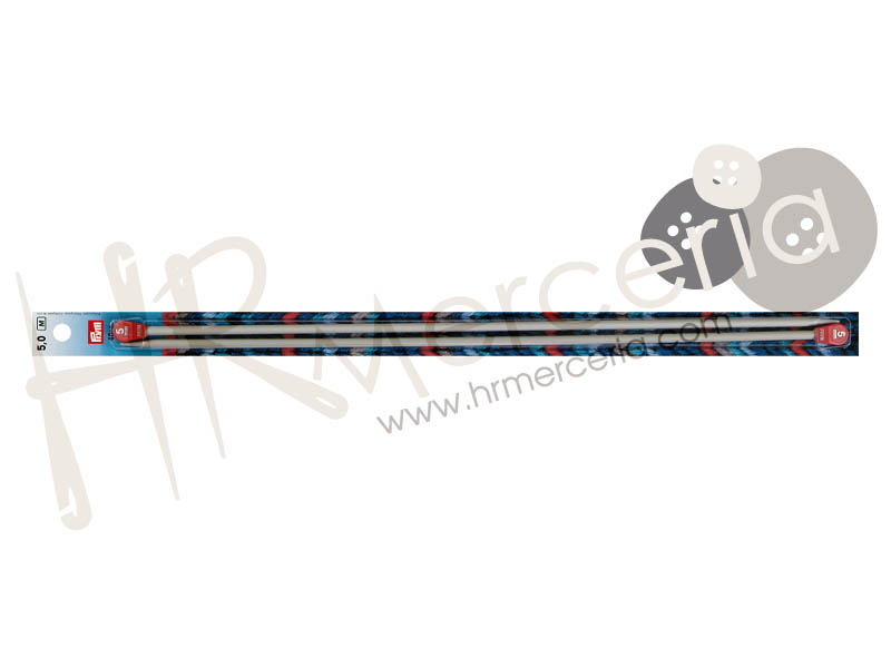 Aguja tricotar gris 40cm Nº5,0 191478 Prym 2 pz.