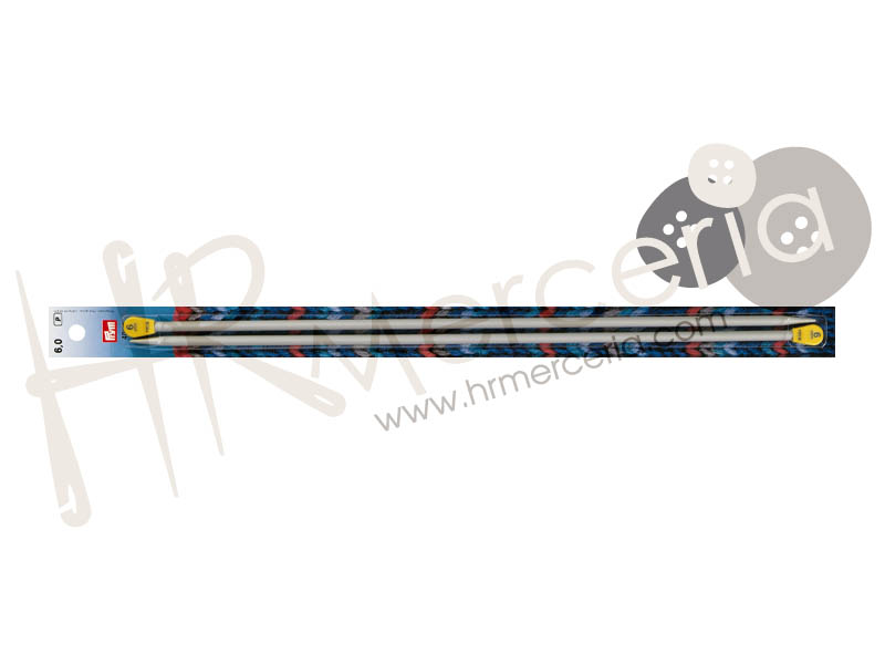 Aguja tricotar gris 40cm Nº6,0 191480 Prym 2 pz.