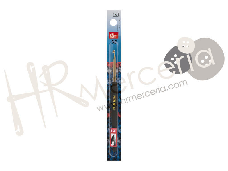 Aguja ganchillo aluminio+mango Nº5,0 195178 Prym
