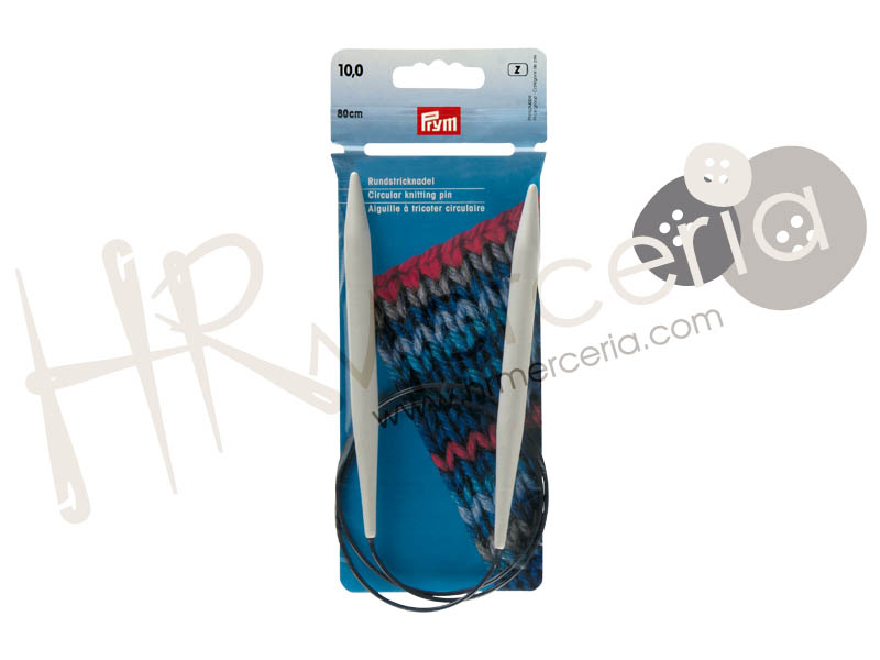 Aguja circular 80cm Nº10 211192 Prym