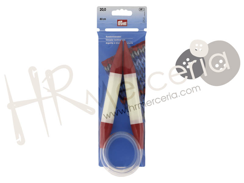 Aguja circular 80cm Nº20 211318 Prym
