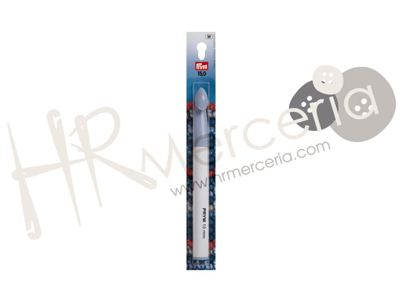 Aguja ganchillo plastico gris Nº15 218506 Prym
