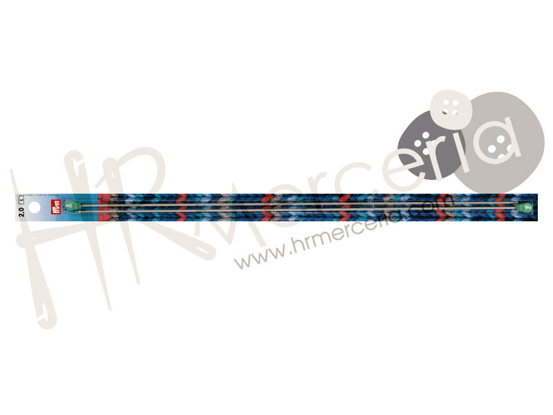 E Aguja tricotar gris 40cm Nº2,0 191472 Prym 2 pz.