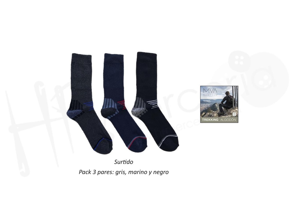 Calcetin Cro trecking 197 Pack 3 Mva