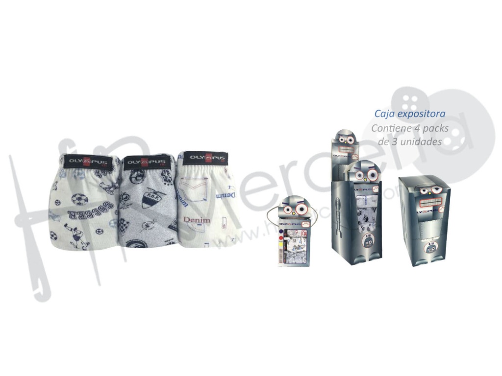 Slip niño M3500-001 Olympus Pack 3 ud.