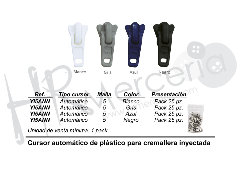 Cursor automatico inyectada 5 nylon
