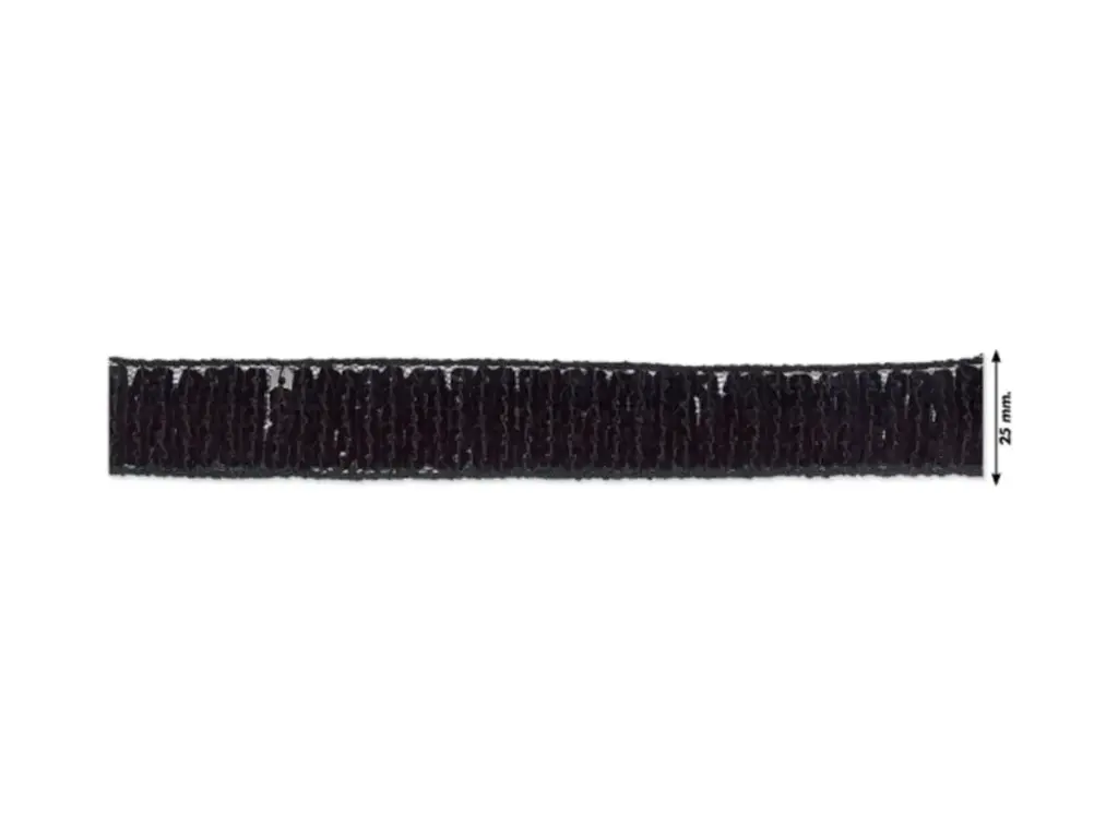 Cinta lentejuela 5 lineas ancho 25 pack 20 m. Negro