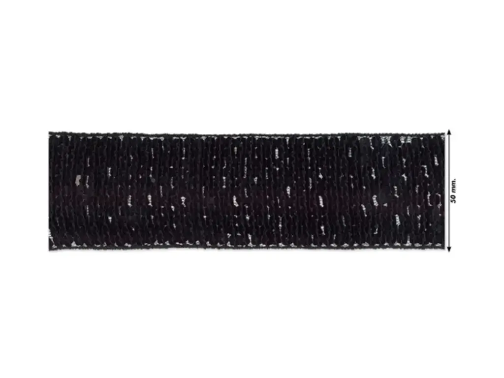 Cinta lentejuela 11 lineas ancho 50 pack 20 m. Negro